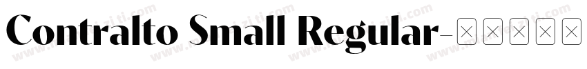 Contralto Small Regular字体转换